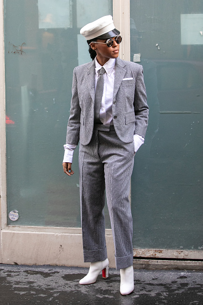 Janelle Monae is seen on Rue Cambon on March 04, 2019 in Paris, France. (Photo by Marc Piasecki/GC Images)