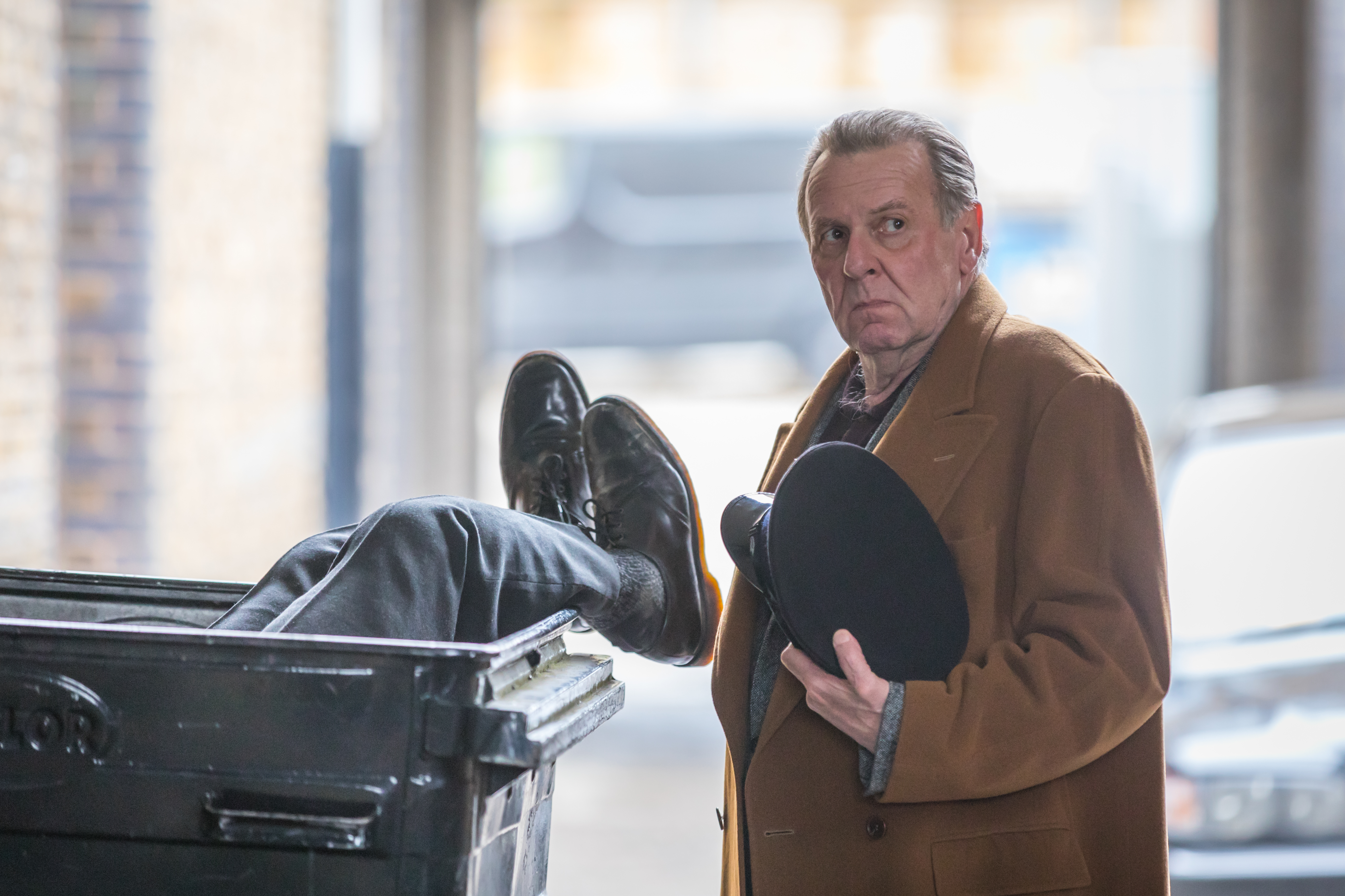 Tom Wilkinson plays the empathetic assassin Leslie in 'Dead In A Week'.