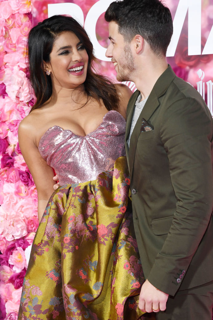 Priyanka Chopra and Nick Jonas attend the premiere of 'Isn't It Romantic' at The Theatre at Ace Hotel on February 11, 2019 in Los Angeles, California. (Photo by Amy Sussman/Getty Images)