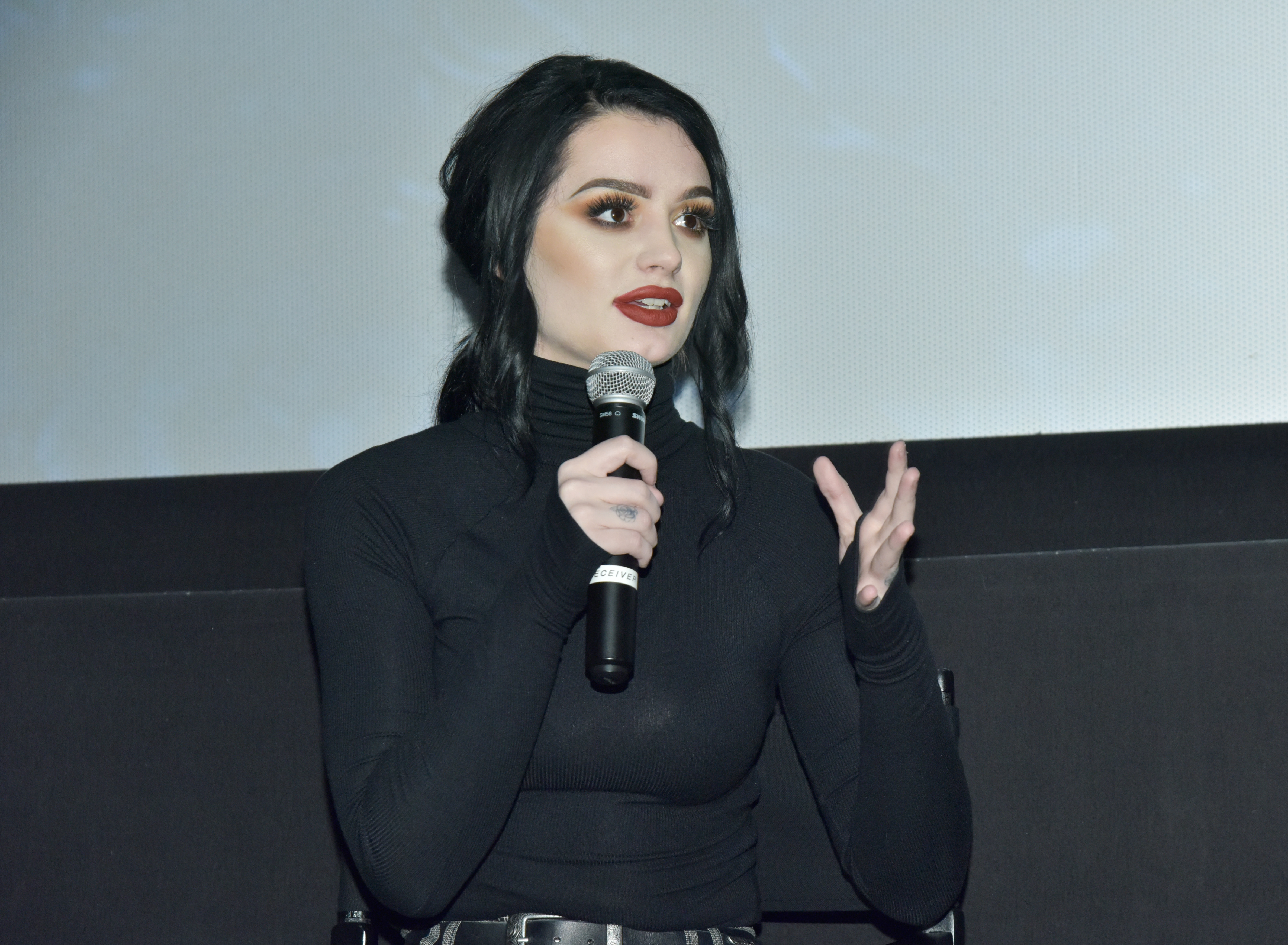 WWE Wrestler Paige speaks at MGM Studios, WWE, and SheIs special screening of 'Fighting With My Family' at AMC 34th Street on February 12, 2019 in New York City. (Getty Images)