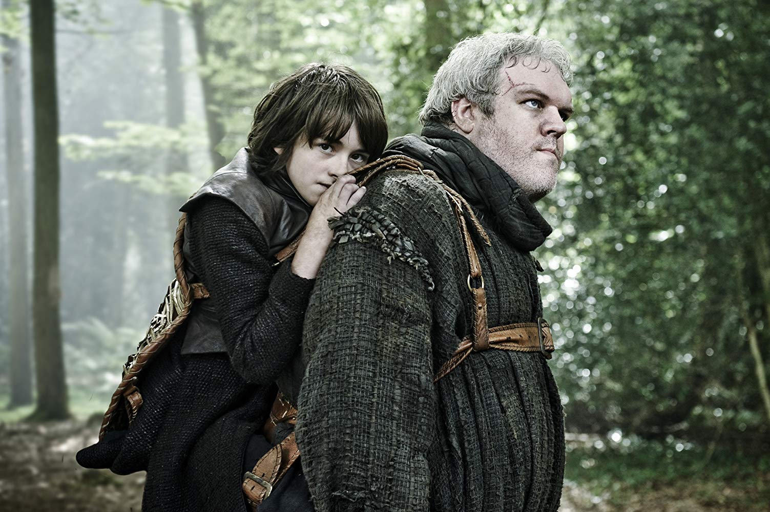 Bran Stark being carried by Hodor.
(Source: IMDB)