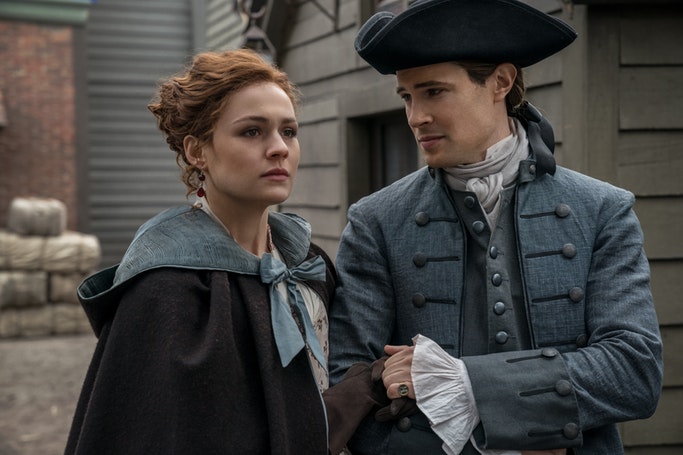 Sophie Skelton (Brianna Randall Fraser), David Berry (Lord John Grey) - Outlander Episode 412 (Starz)