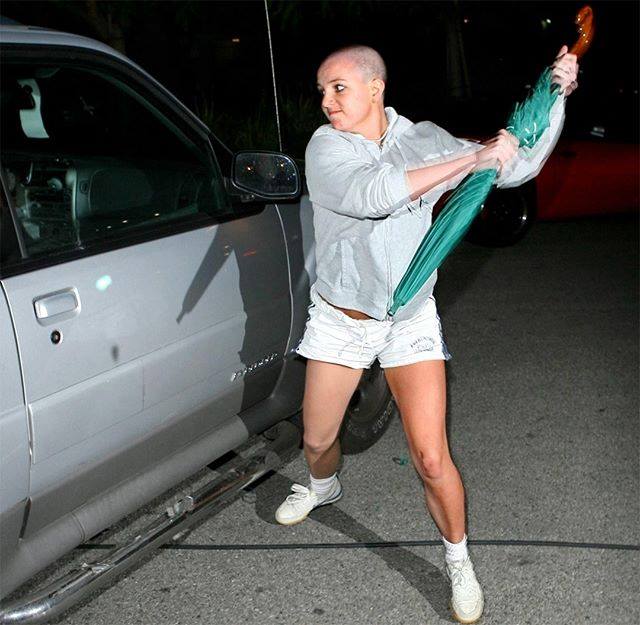 Britney Spears had a serious breakdown when she shaved her head trying to prevent anyone from discovering her drug abuse. (Facebook)