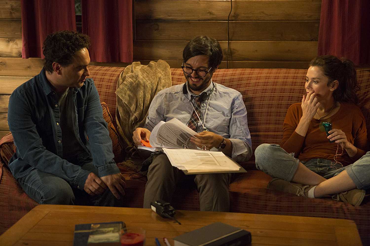 Anna Friel, Johnny Galecki, and Bobby Miller in 'The Cleanse' (2016). (IMDb)