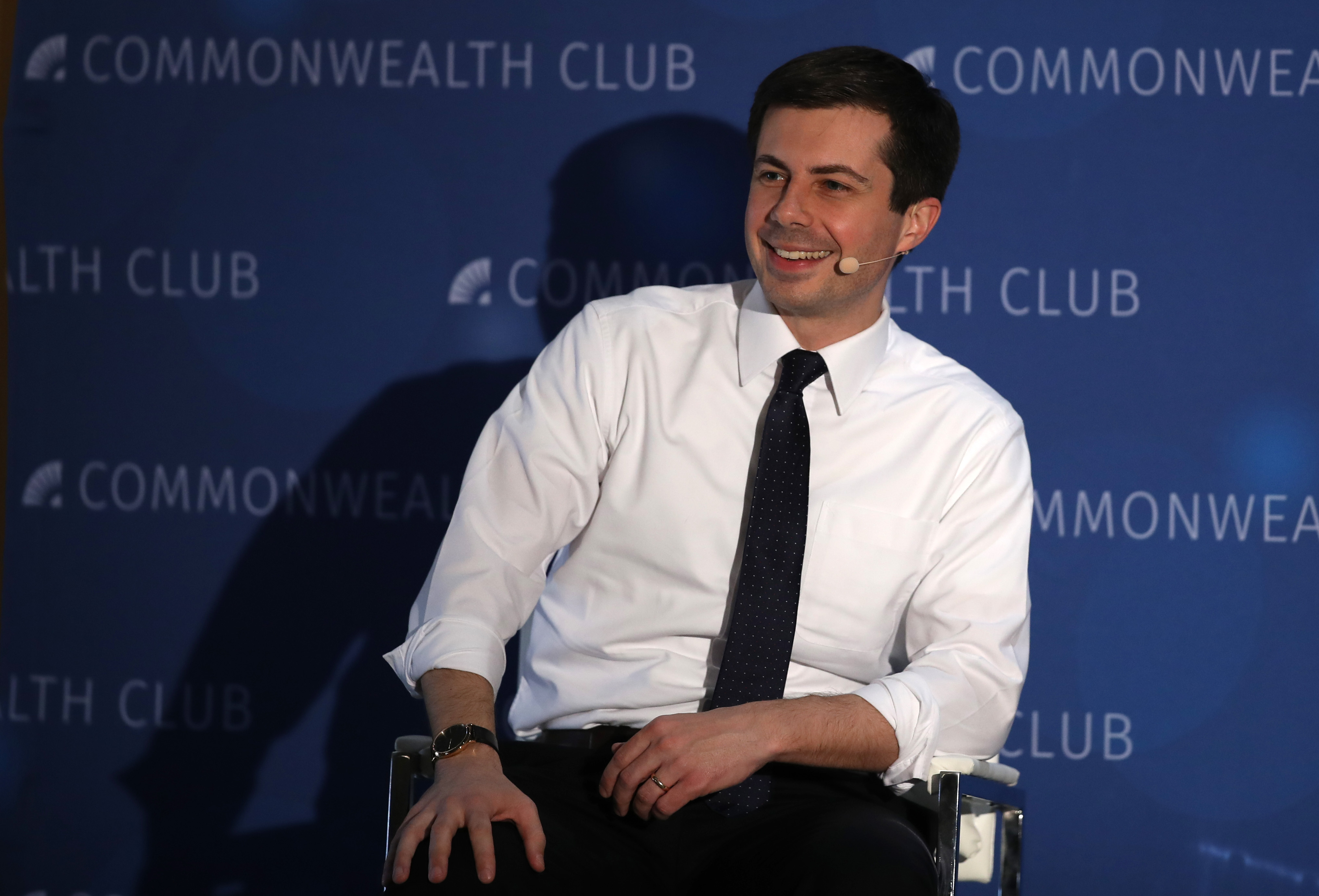 Democratic presidential hopeful South Bend, Indiana mayor Pete Buttigieg speaks at the Commonwealth Club of California on March 28, 2019 in San Francisco, California. Pete Buttigieg is campaigning in San Francisco. (Getty Images)