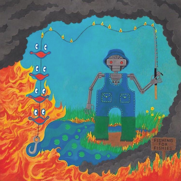 Artwork for King Gizzard and the Lizard Wizard's upcoming album 'Fishing For Fishies'.