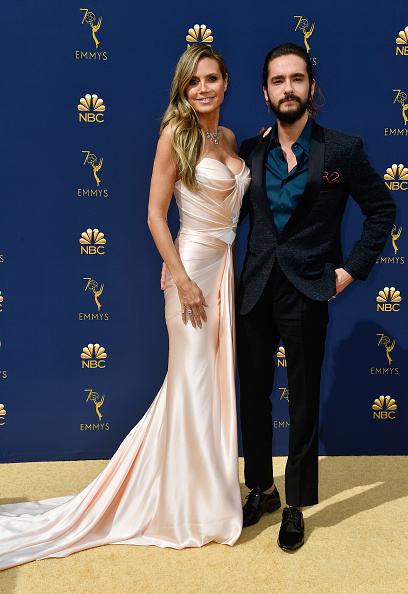 Heidi Klum (L) and Tom Kaulitz attend the 70th Emmy Awards at Microsoft Theater on September 17, 2018 in Los Angeles, California. (Photo by Frazer Harrison/Getty Images)