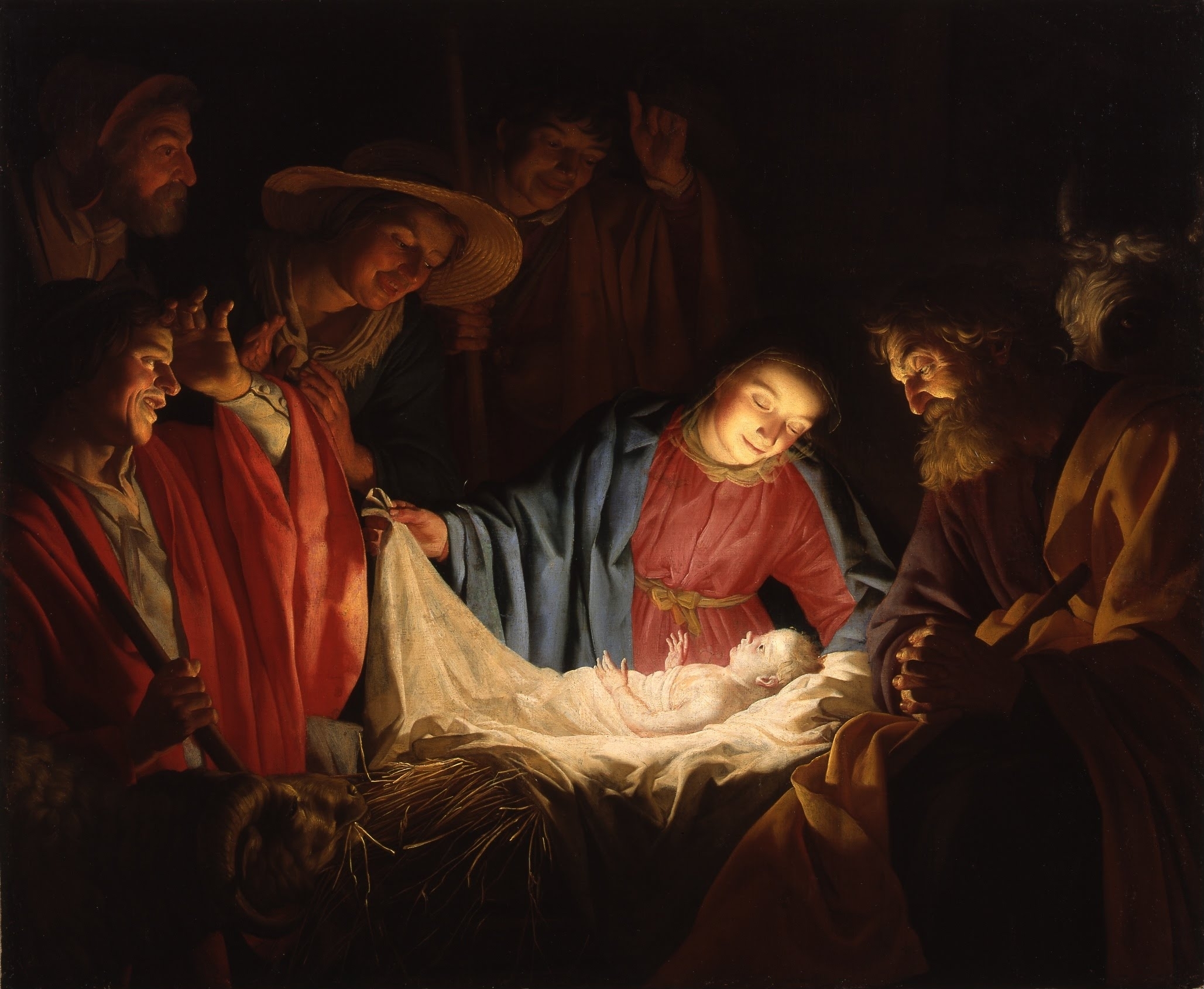 Adoration of the Shepherds (1622) by Gerard van Honthorst (Wikimedia)