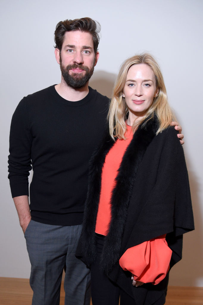 John Krasinski and Emily Blunt attend the 'Final Portrait' New York Screening After Party at Levy Gorvy Gallery on March 22, 2018 in New York City. (Photo by Michael Loccisano/Getty Images)