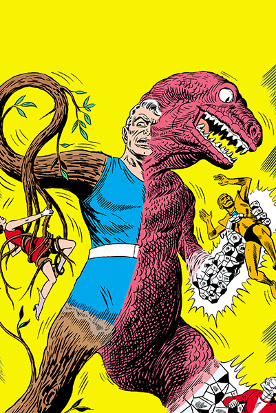 Animal-Vegetable-Mineral Man fighting the team in 'Doom Patrol Comics. (Source: DC Universe)