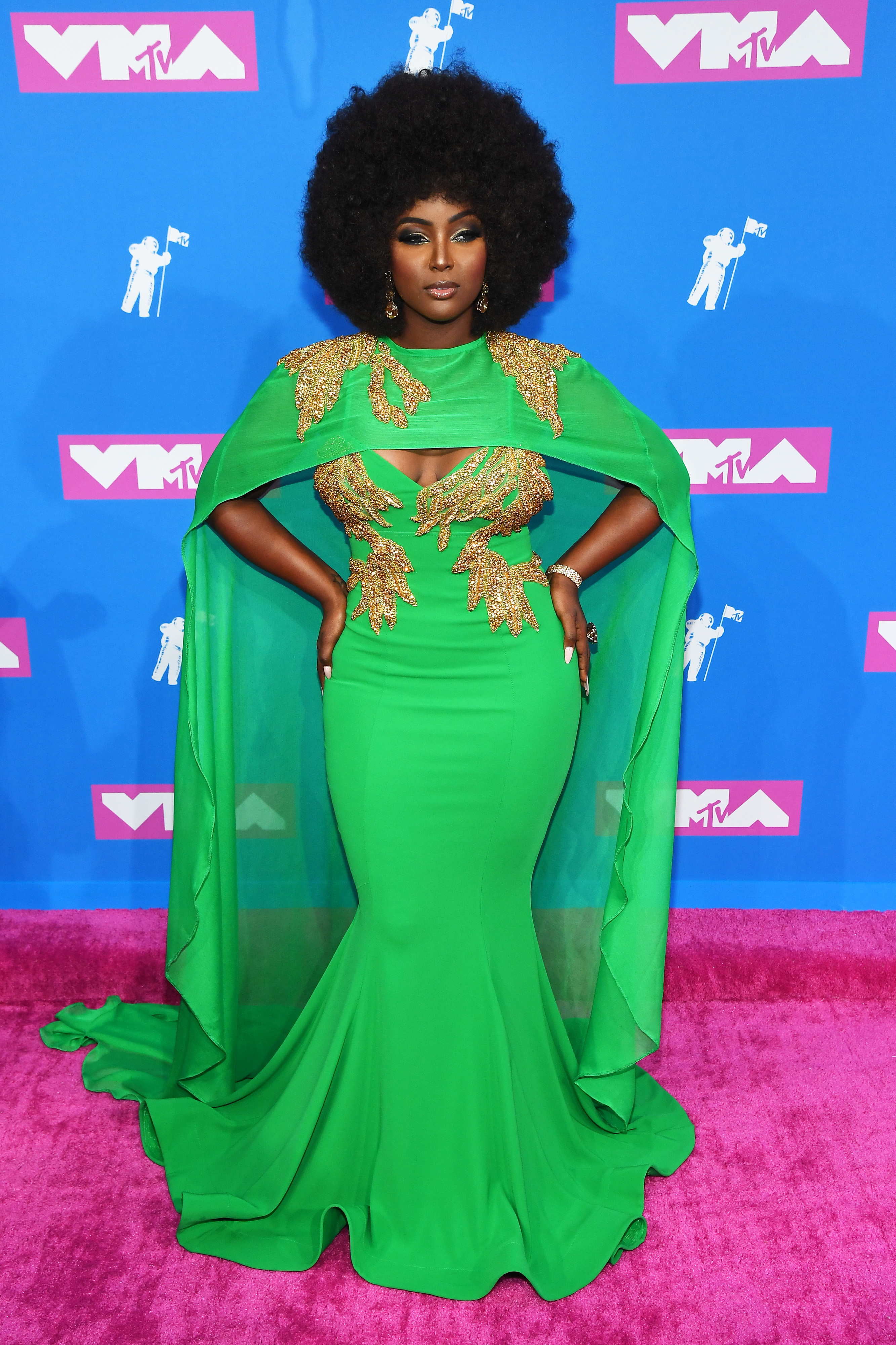 Amara La Negra attends the 2018 MTV Video Music Awards at Radio City Music Hall on August 20, 2018 in New York City.