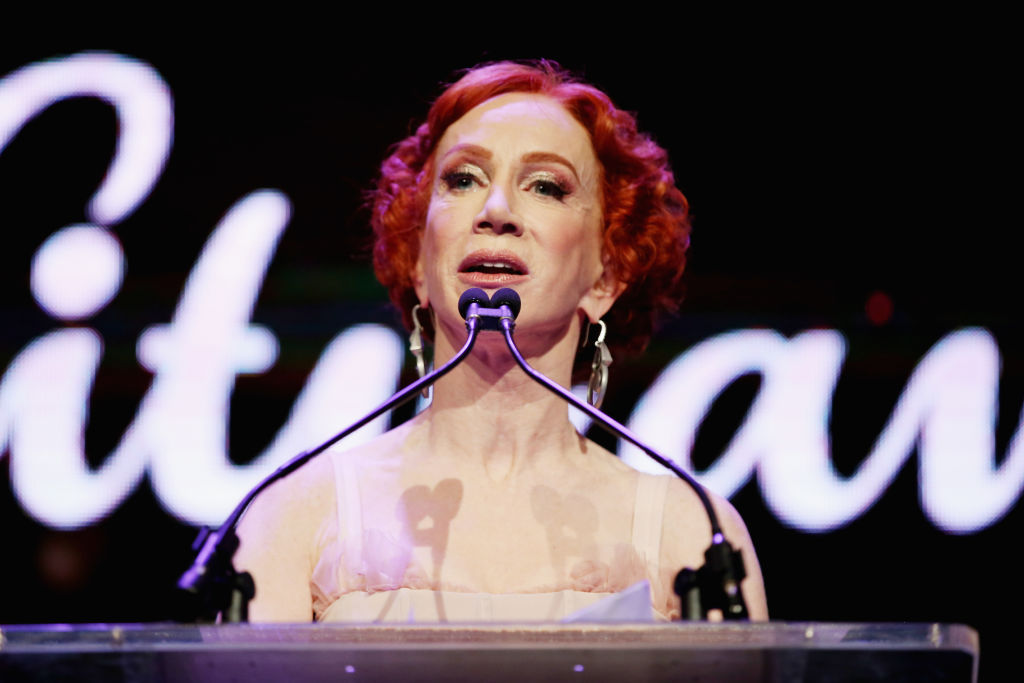 EQCA Honoree Kathy Griffin speaks onstage at the Equality California 2018 Los Angeles Equality Awards at JW Marriott Los Angeles at L.A. LIVE on September 29, 2018 in Los Angeles, California. (Photo by Phillip Faraone/Getty Images for Equality California)