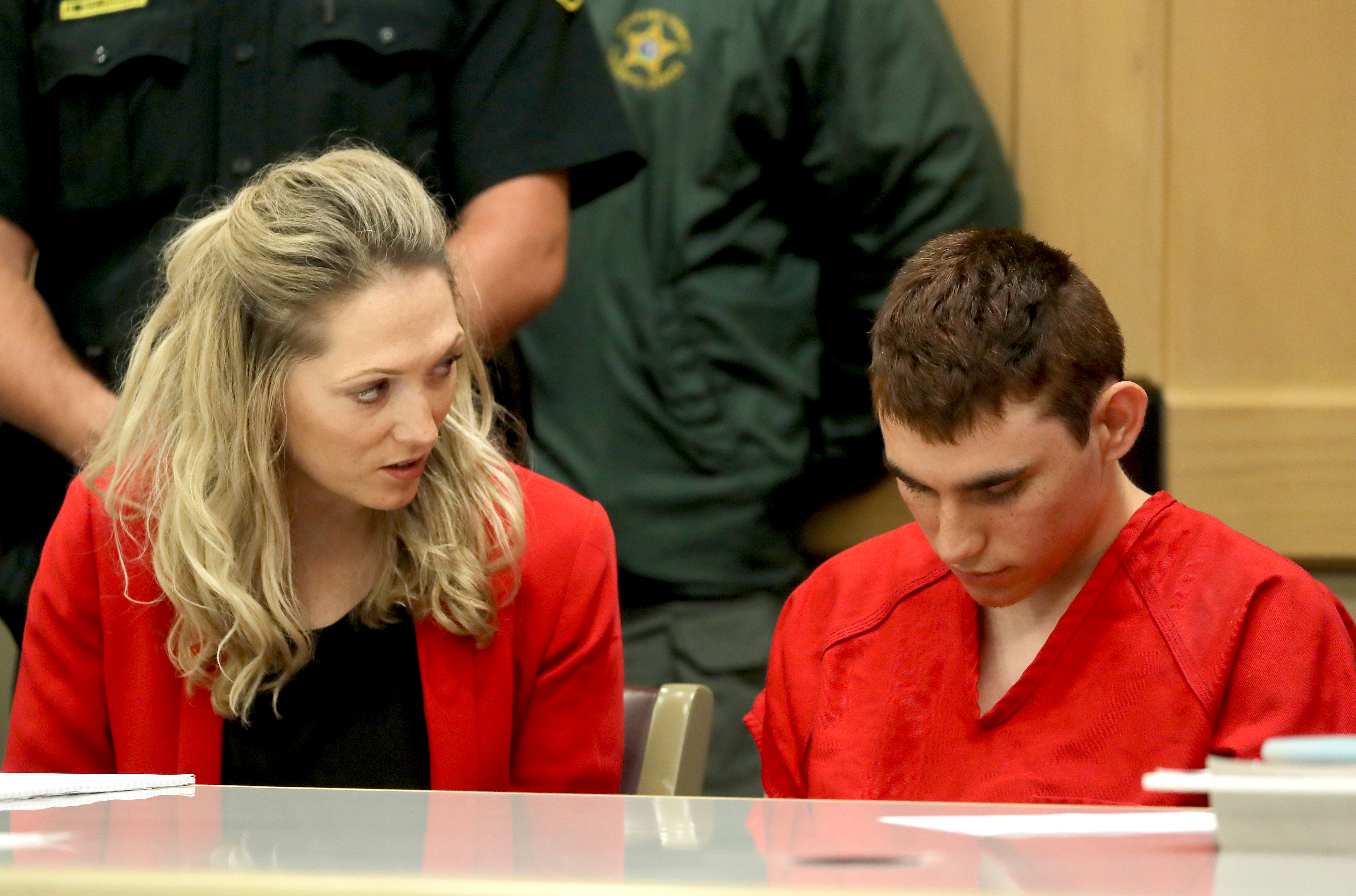 Nikolas Cruz appears in court for a status hearing before Broward Circuit Judge Elizabeth Scherer on February 19, 2018 in Ft. Lauderdale, Florida. Cruz is facing 17 charges of premeditated murder in the mass shooting at Marjory Stoneman Douglas High School in Parkland, Florida. (Getty Images)