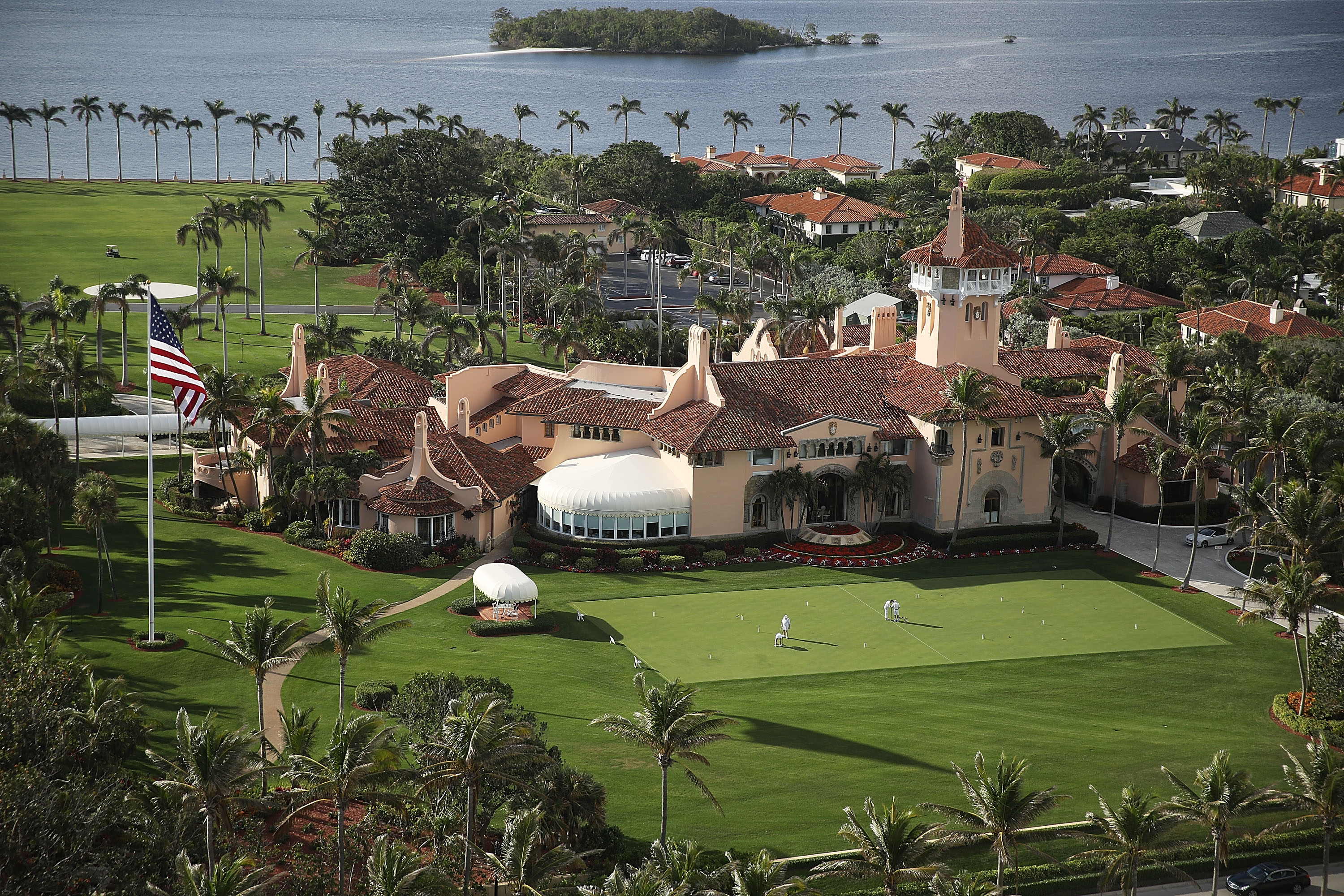 President Donald Trump's beachfront Mar-a-Lago resort is seen the day after Florida received an exemption from the Trump Administration's newly announced ocean drilling plan on January 11, 2018 in Palm Beach, Florida. Florida was the only state to receive an exemption from the announced deregulation plan to allow offshore oil and gas drilling in all previously protected waters of the Atlantic and Pacific oceans.