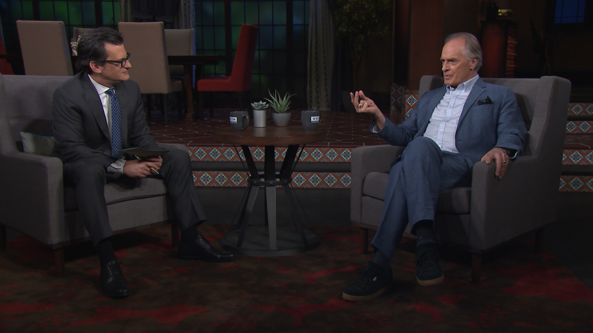 Keith Carradine (R) in conversation with Ben Mankiewicz as part of Turner Classic Movies' Guest Programmer segment. (Image Source: Turner Classic Movies)