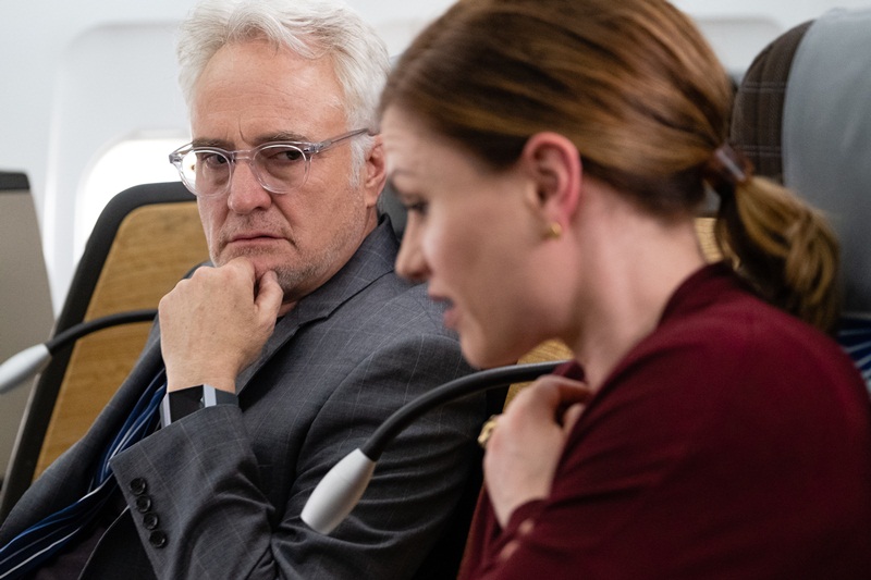 A still of Calvin Cooper and Robyn in episode 5 of 'Flack'. (Source: Pop TV)