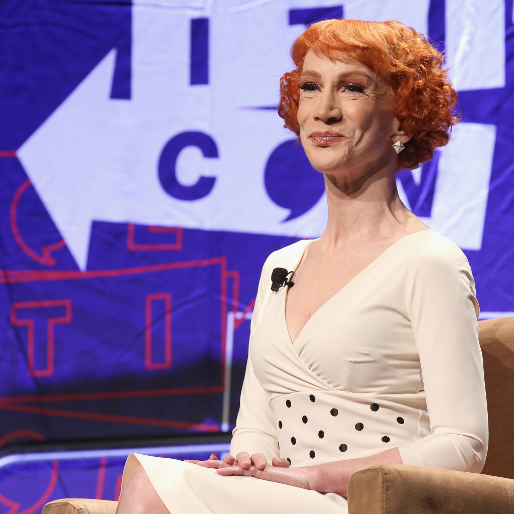 Kathy Griffin speaks onstage during Politicon 2018 at Los Angeles Convention Center on October 20, 2018 in Los Angeles, California. (Photo by Phillip Faraone/Getty Images for Politicon)