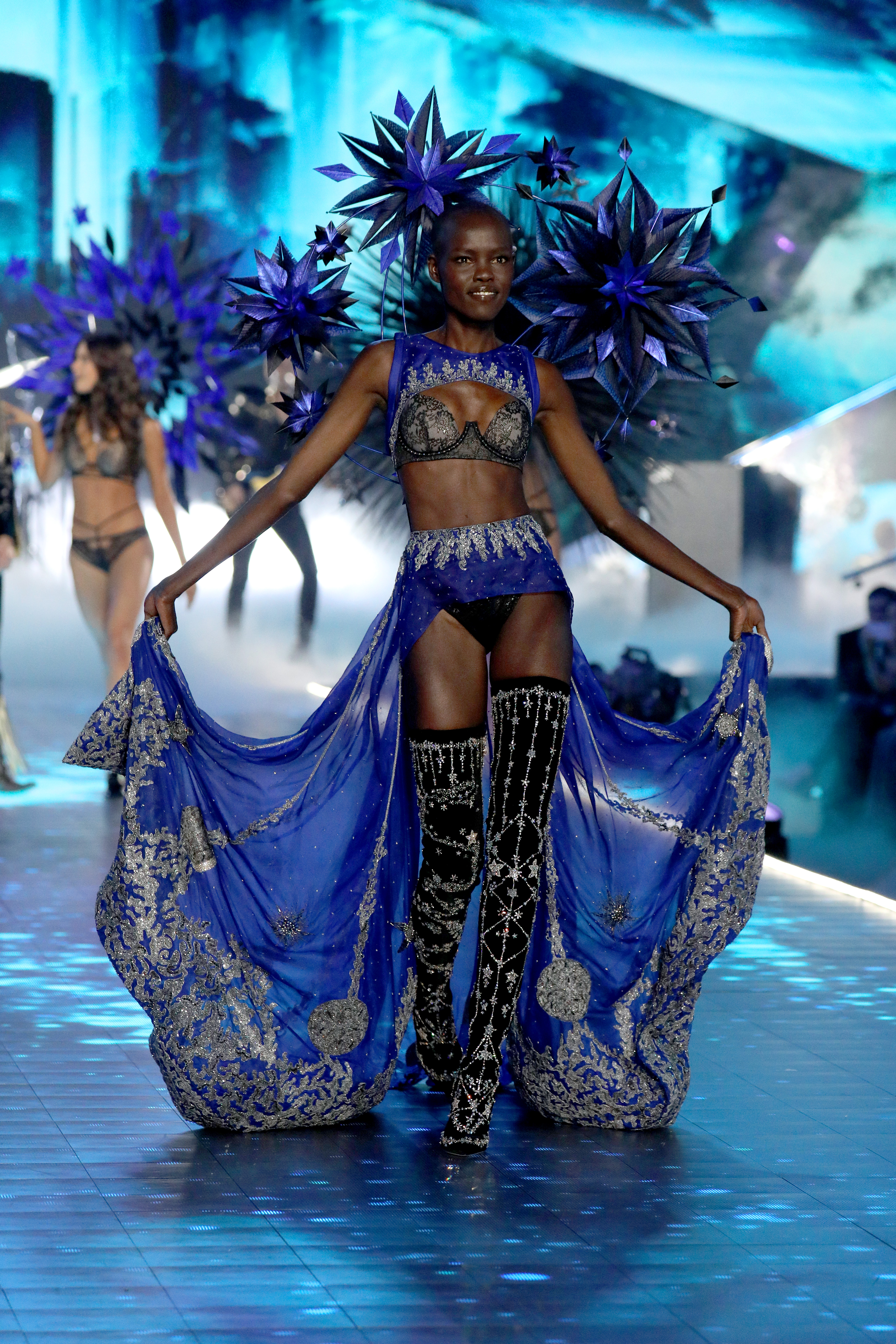 Grace Bol walks the runway wearing Swarovski in the 2018 Victoria's Secret Fashion Show at Pier 94 on November 8, 2018, in New York City. (Getty Images)