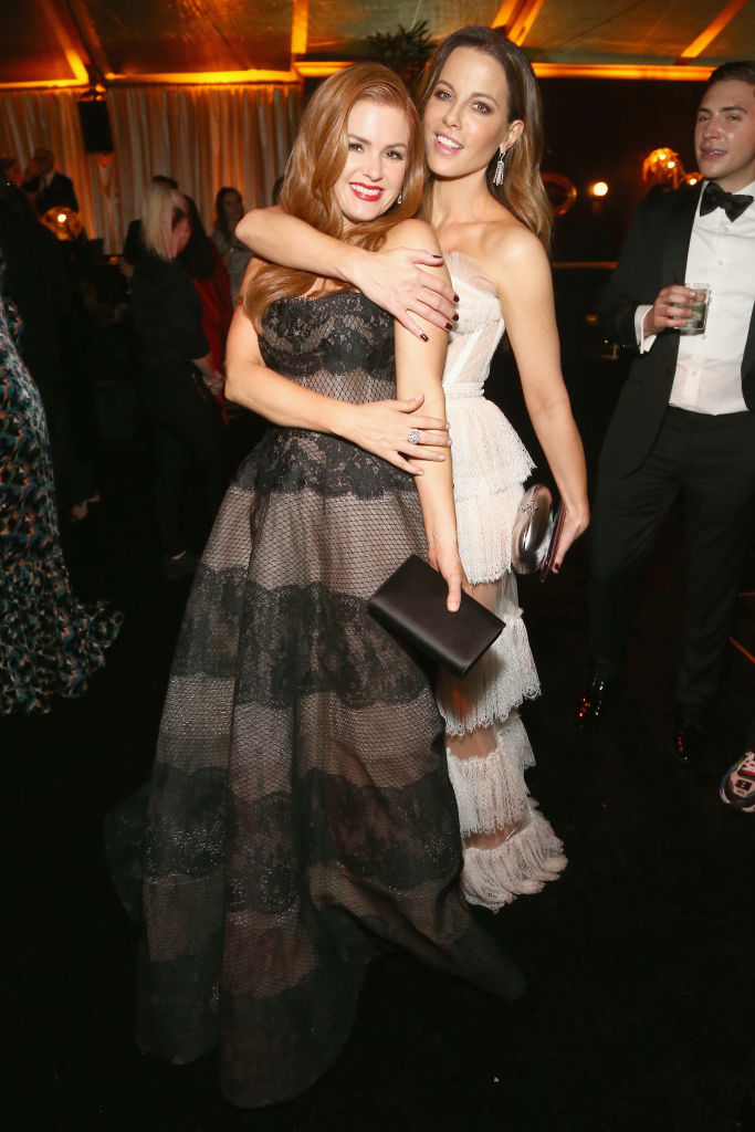 Isla Fisher (L) and Kate Beckinsale attend the Netflix 2019 Golden Globes After Party on January 6, 2019 in Los Angeles, California. (Photo by Tommaso Boddi/Getty Images for Netflix)