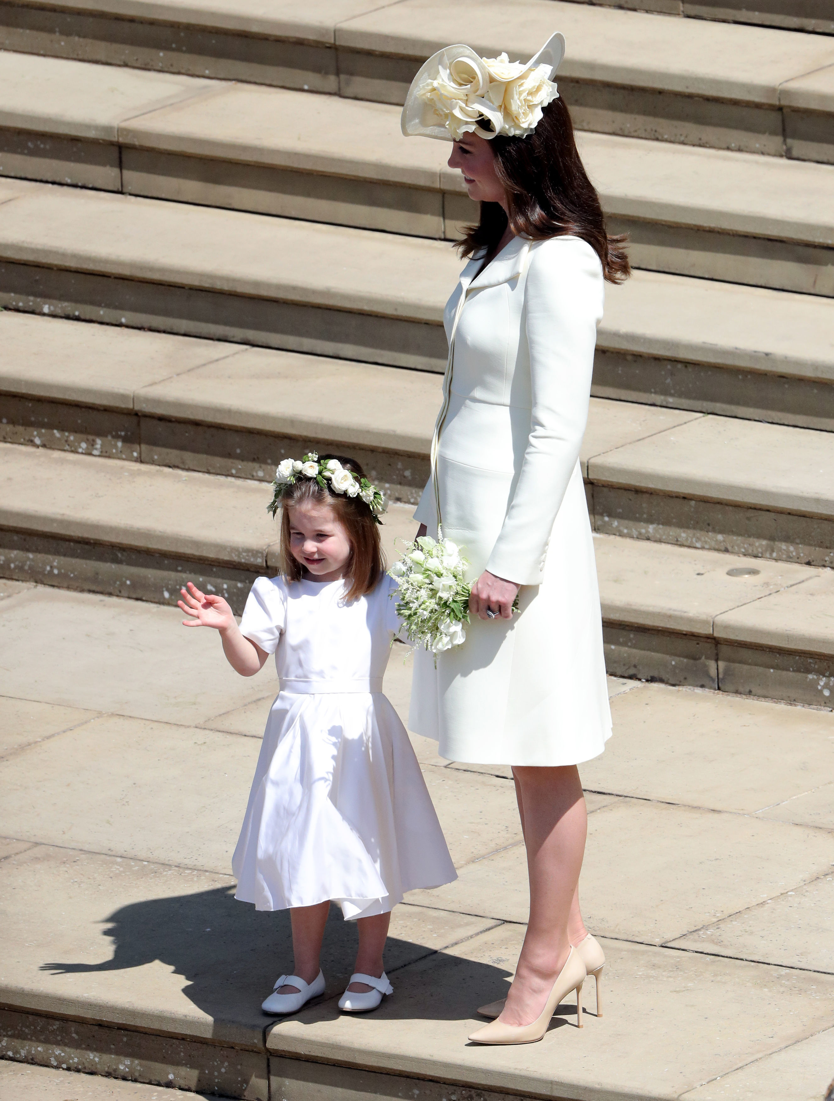 Kate Middleton with Princess Charlotte at the wedding of Meghan Markle and Prince Harry on May 19, 2018 in Windsor (Getty Images)