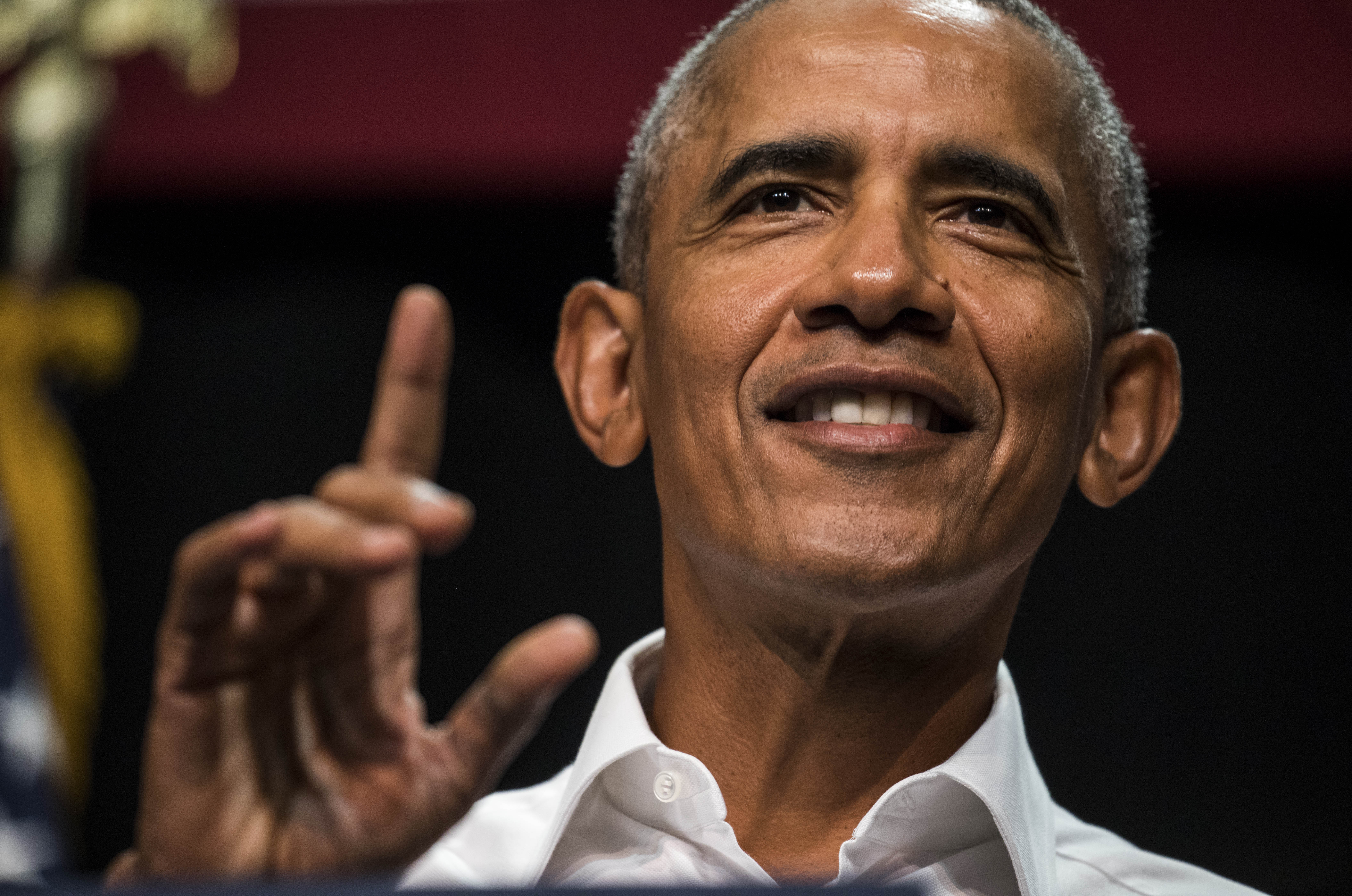 Former U.S. President Barack Obama speaks during a Democratic Congressional Campaign Committee rally at the Anaheim Convention Center on September 8, 2018 in Anaheim, California. This is Obama's first campaign rally for the 2018 midterm elections.