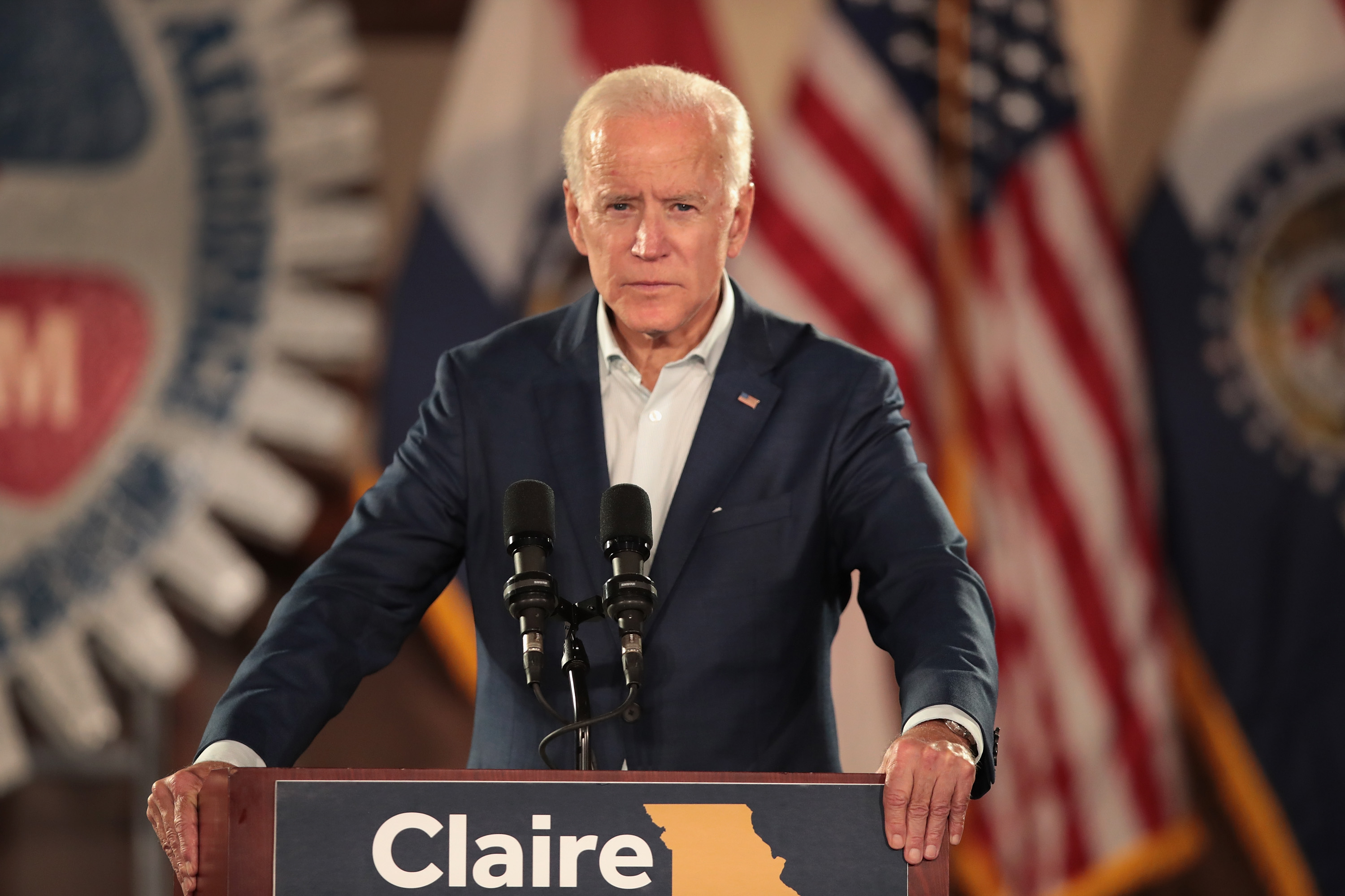 Former Vice President Joe Biden speaks to supporters of Senator Claire McCaskill at a 'get out the vote' rally which on October 31, 2018 in Bridgeton, Missouri. McCaskill is in a tight race with her Republican challenger Missouri Attorney General Josh Hawley. (Getty Images)