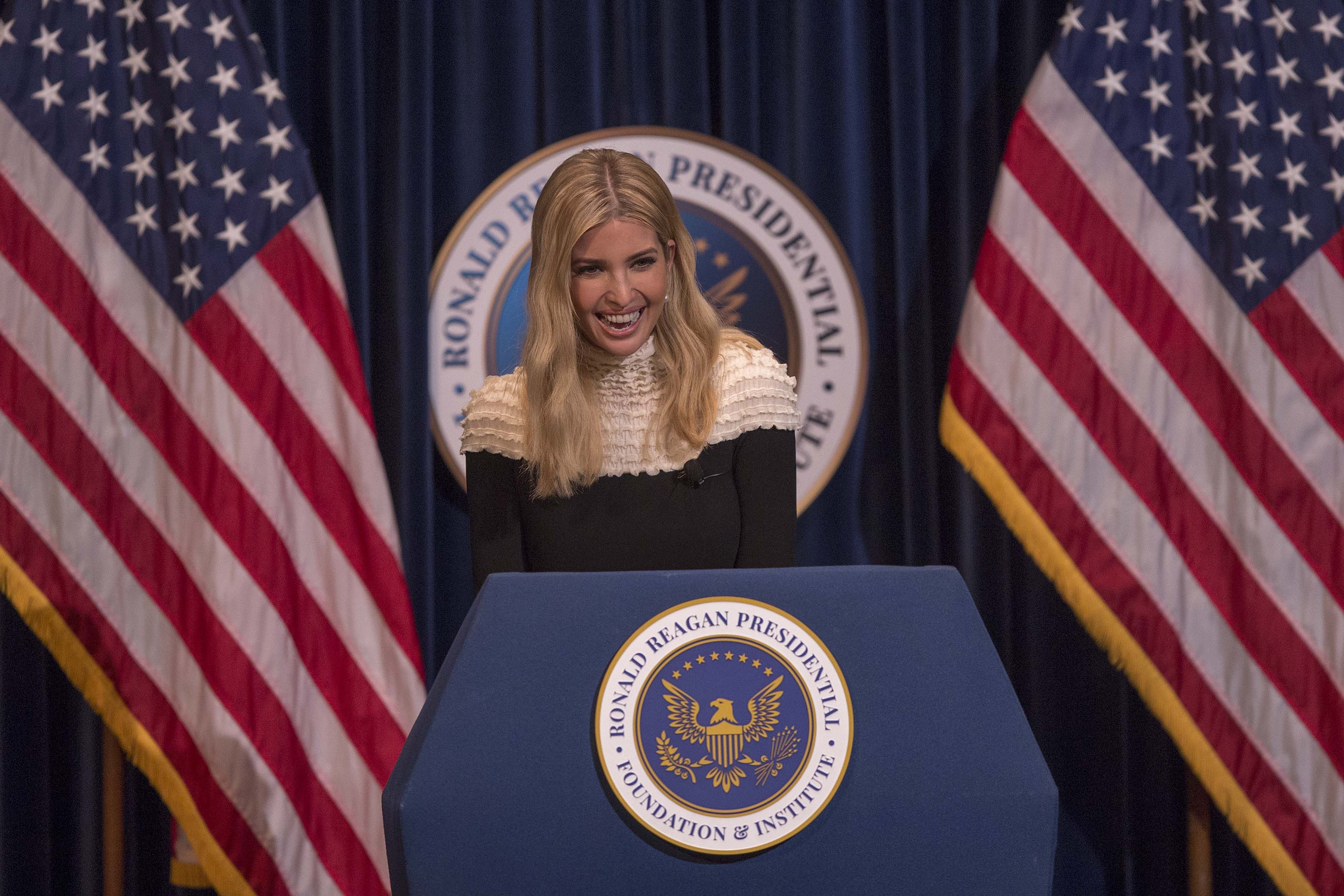 Ivanka Trump appears at the Ronald Reagan Presidential Library to talk about tax cuts and reform on November 5, 2017 in Simi Valley, California.