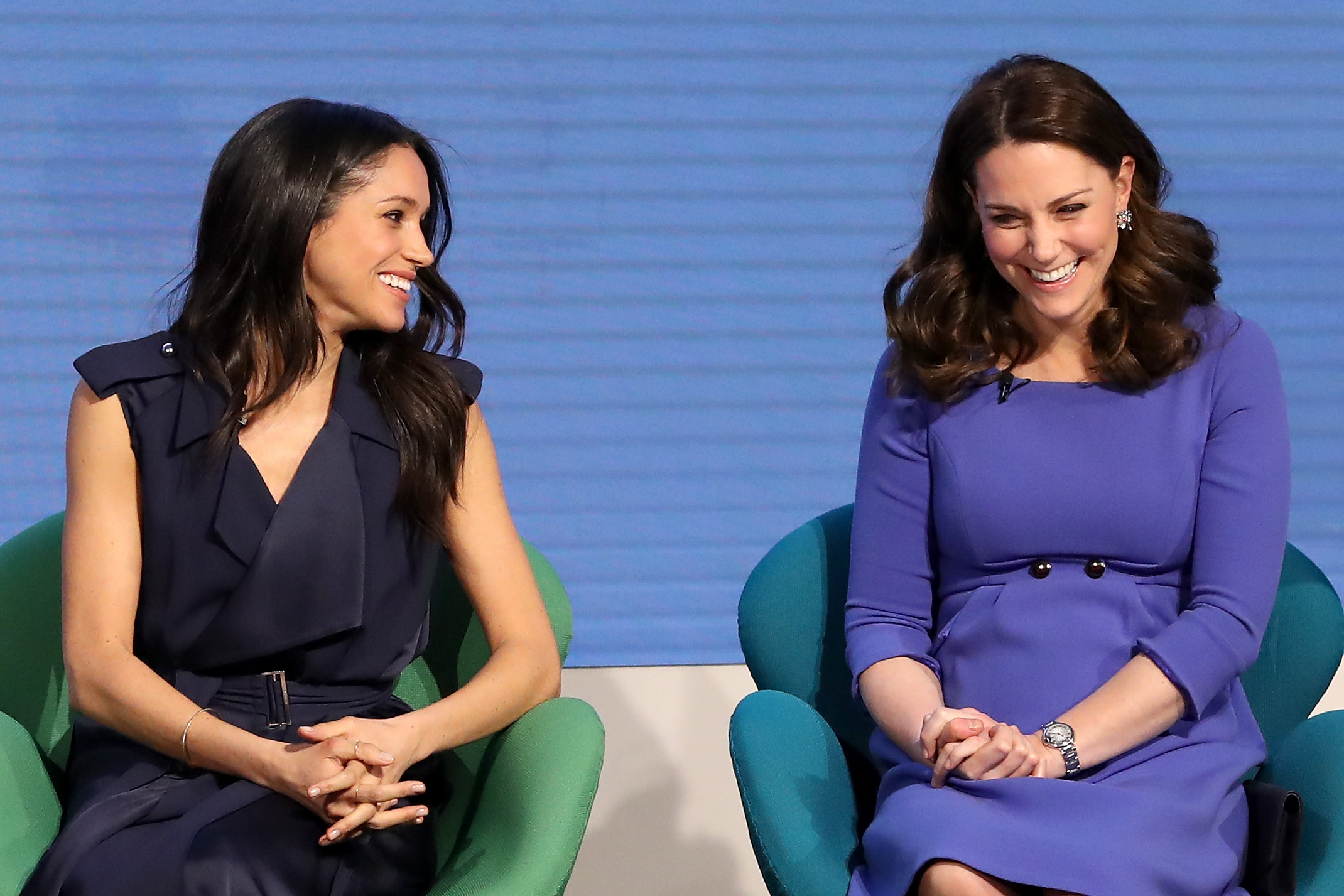 Meghan Markle and Catherine, Duchess of Cambridge attend the first annual Royal Foundation Forum held at Aviva on February 28, 2018 in London, England. (Photo by Chris Jackson - WPA Pool/Getty Images)