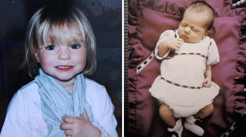 (L) Madeleine McCann and (R) Azaria Chamberlain (Source: Handout/Getty Images)