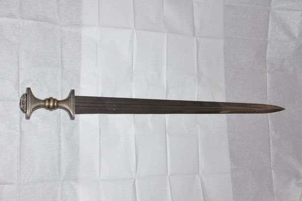 The ceremonial sword that was used to stab Maddocks (Source: Merseyside Police)