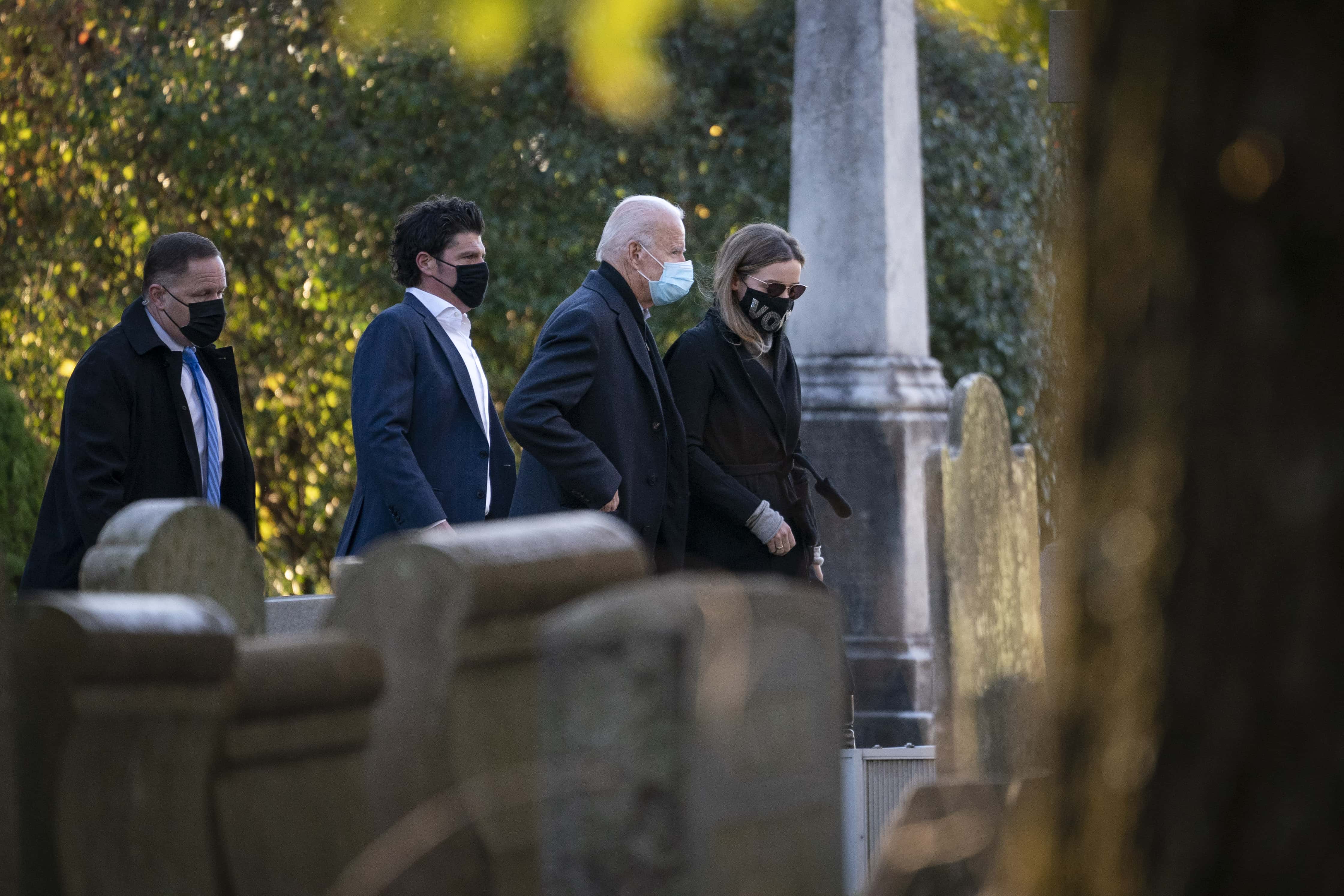 Joe Biden goes to church then son's grave, Internet says ...