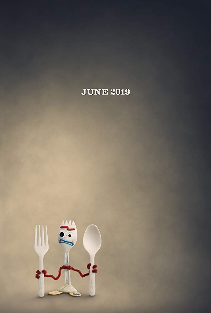 Un póster de Forky, con la voz de Tony Hale de 